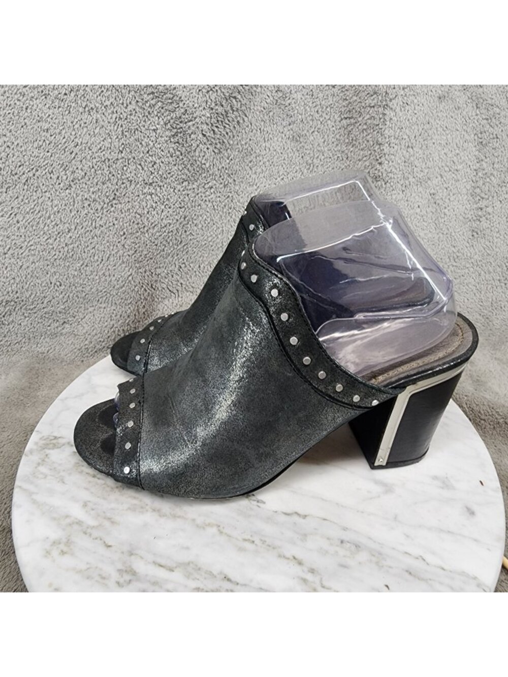 Latigo Shoes Womens Size 8.5 Serica Black Leather Studded Mules *Read*